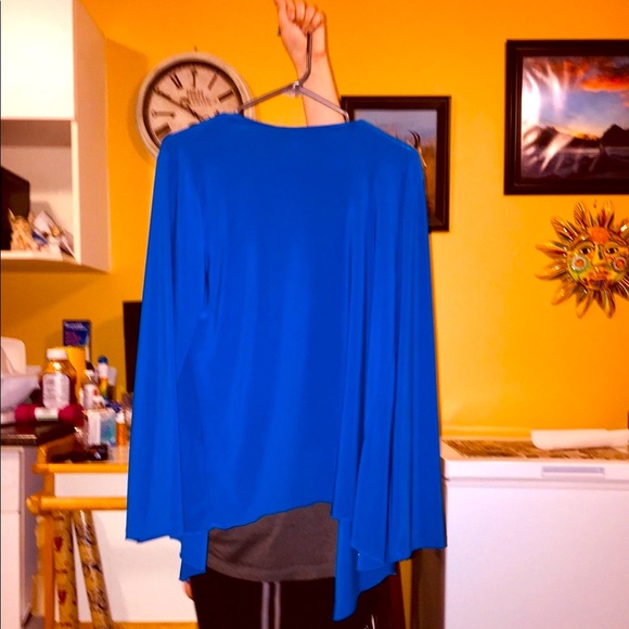 Gorgeous  Blue Nina Leonard Waterfall Jacket - Picture 6 of 8